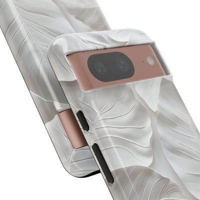 Sculpted Ivory Leaves · Tough Phone Case for Google Pixel