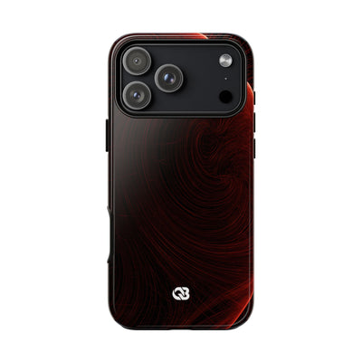 Crimson Solar Horizon · Tough Phone Case for iPhone · Red