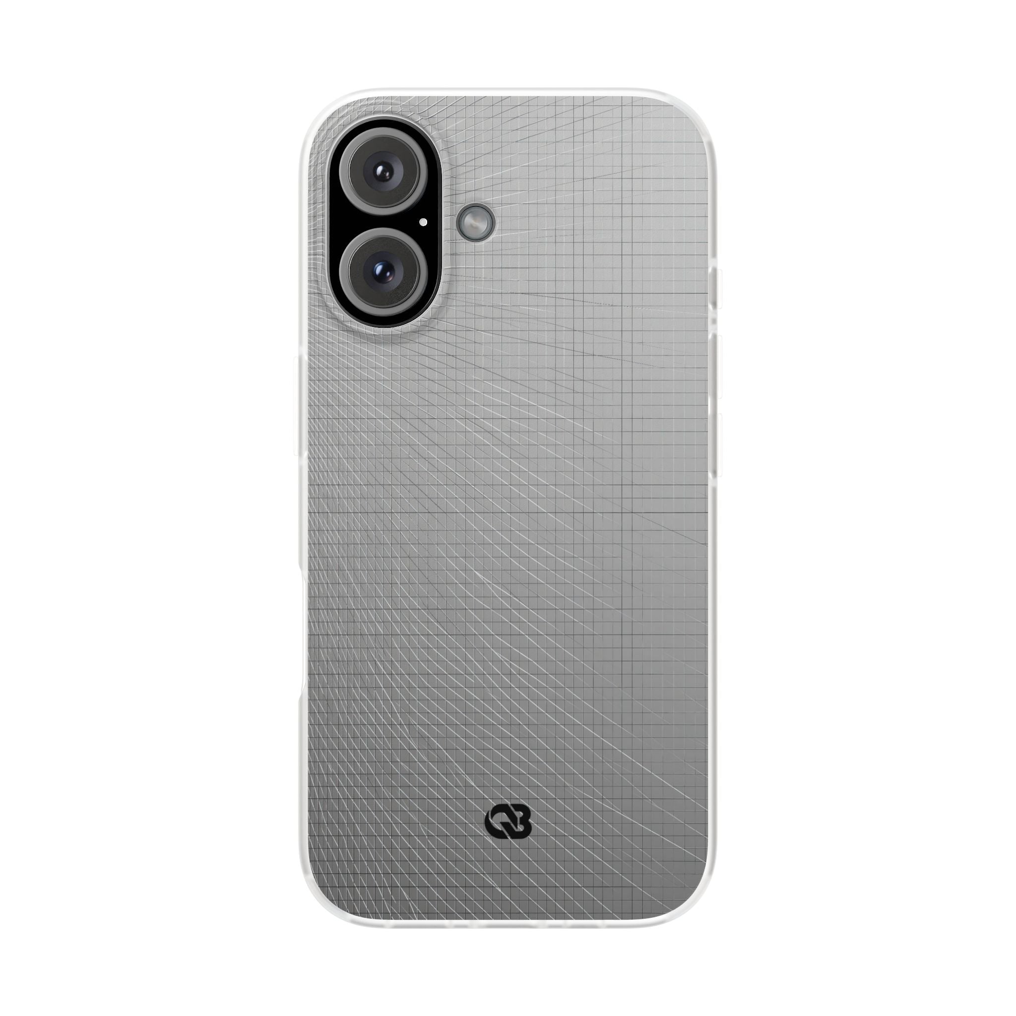Grey Lite Phone Case for iPhone - Chrome Mesh Warp