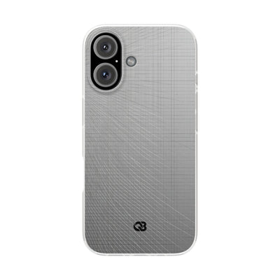 Grey Lite Phone Case for iPhone - Chrome Mesh Warp