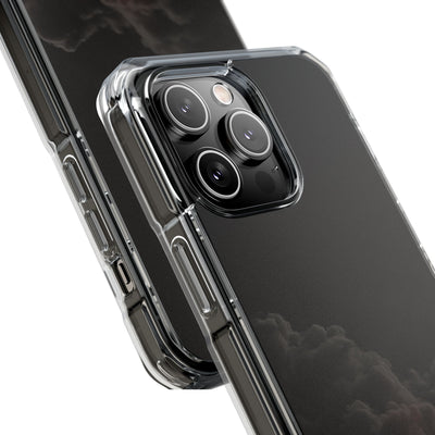 Crimson Fog Void · Clear Impact Magnetic Phone Case for iPhone ·  Black