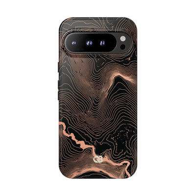 Mesa Elevation Contour · Tough Phone Case for Pixel ·  Black