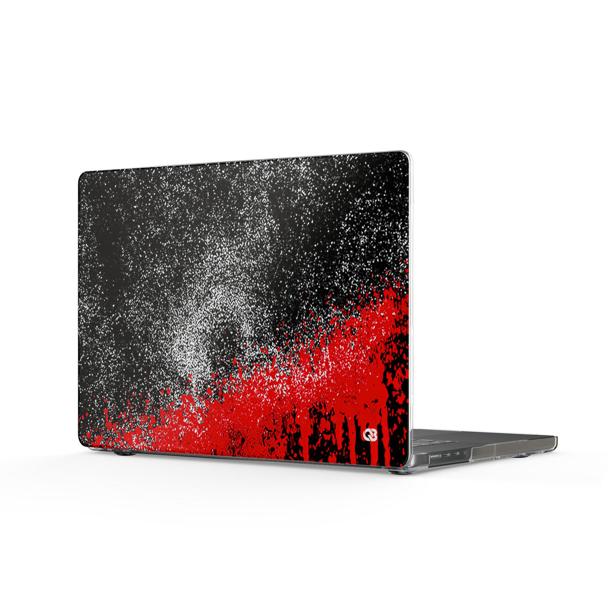 Crimson Noir Drip · Clear Hard Case for MacBook · Black