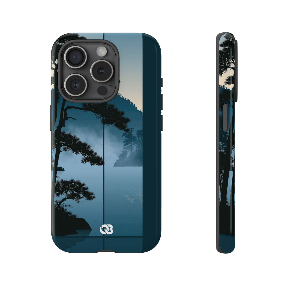 Misty Pine Horizon · Tough Phone Case for iPhone · Teal