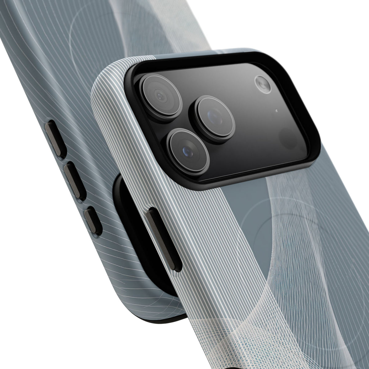 Grey Tough 2.0 Magnetic Phone Case for iPhone - Slate Mesh Horizon