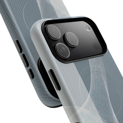 Grey Tough 2.0 Magnetic Phone Case for iPhone - Slate Mesh Horizon