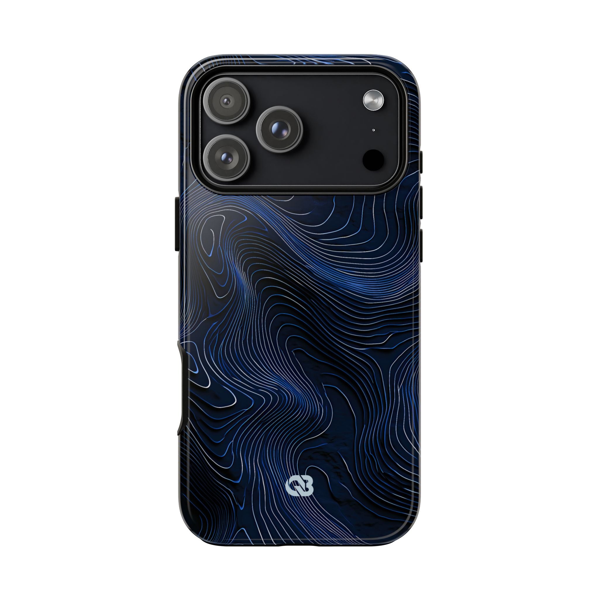 Blue Tough Phone Case for iPhone - Cobalt Contour Ridge
