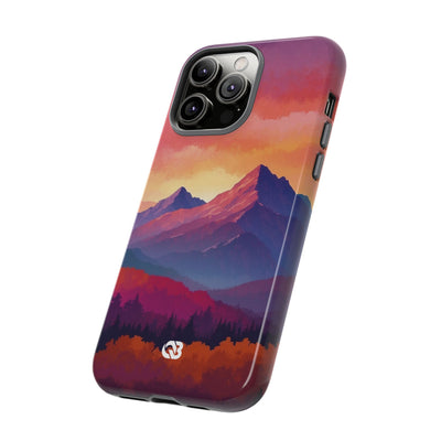 Crimson Mountain Dusk · Tough Phone Case for iPhone