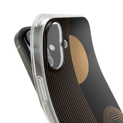 Gold Lite Phone Case for iPhone - Gilded Obsidian Dunes