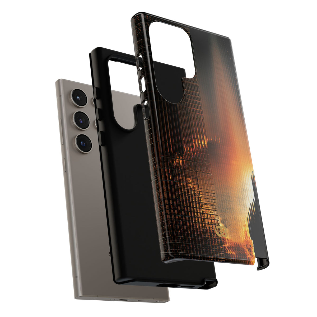 Luminous Grid · Tough Phone Case for Samsung · Black