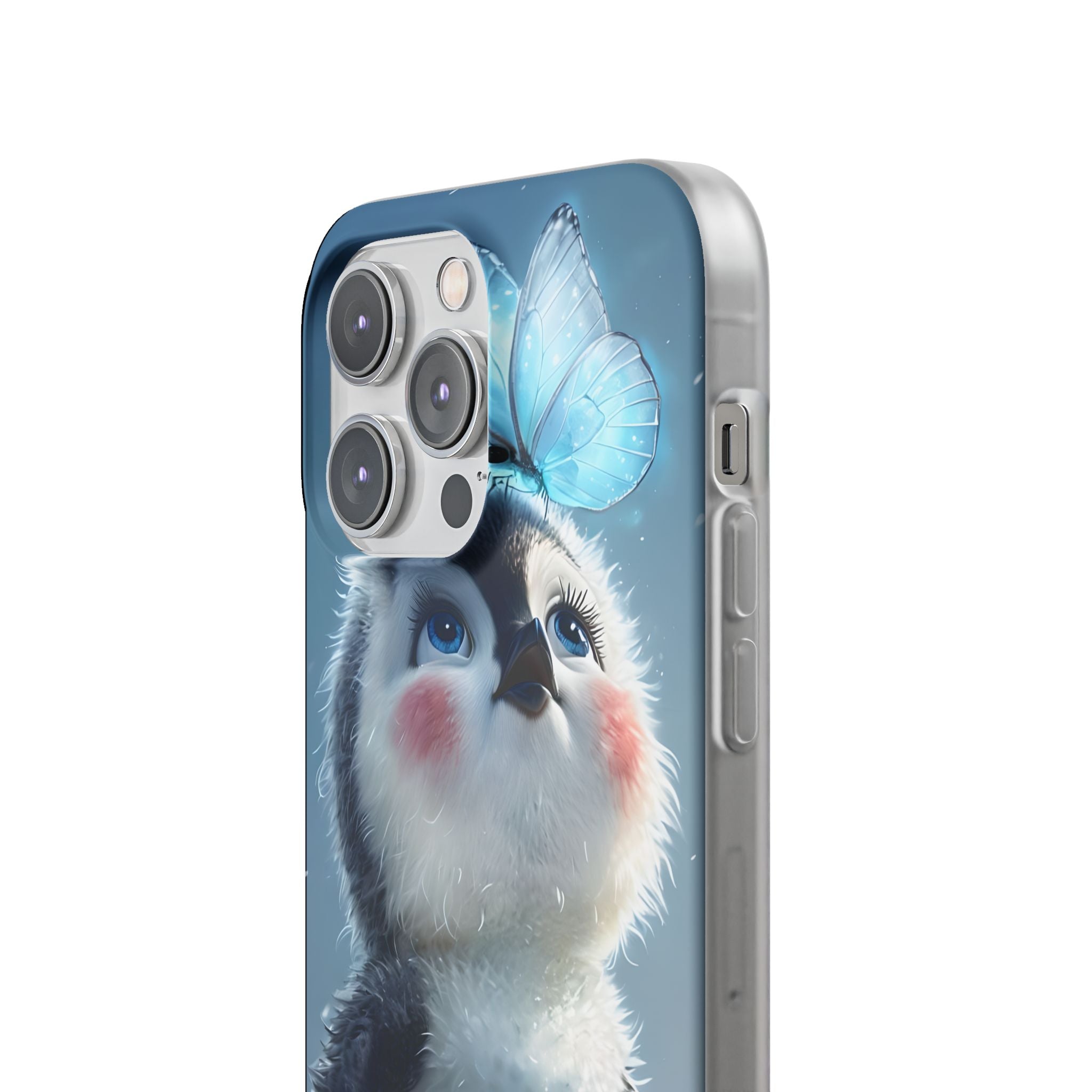 Frosty Penguin Glow · Soft Phone Case for iPhone