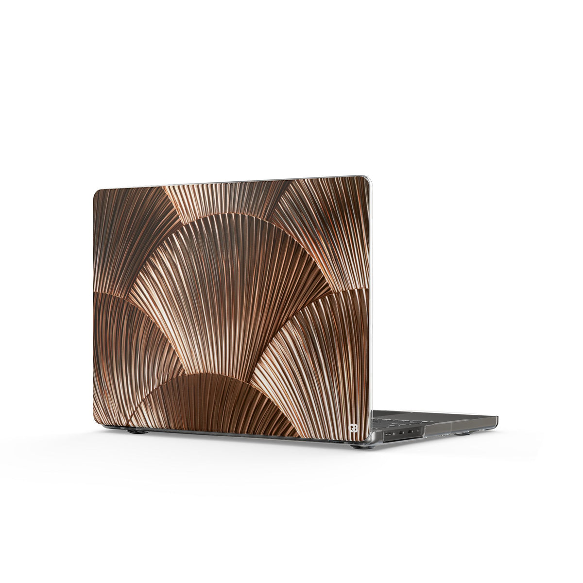Rose Gilded Fan · Clear Hard Case for MacBook · Gold