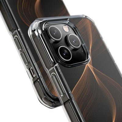Brown Impact MagSafe Phone Case for iPhone - Copper Silk Wave