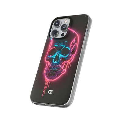 Neon Drip Skull · Lite Phone Case for iPhone ·  Black
