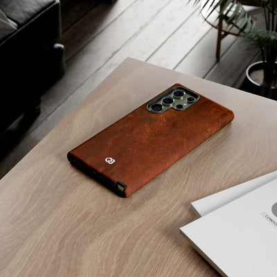 Orange Tough Phone Case for Samsung - Oxidized Iron Crust