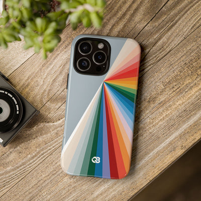 Grey Tough Phone Case for iPhone - Slate Prism Burst