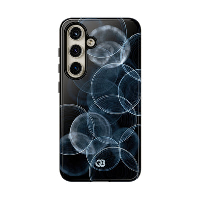 Blue Tough Phone Case for Samsung - Cyan Pulse Ripple