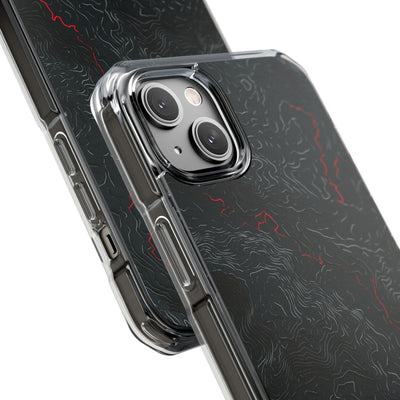 Crimson Rift · Clear Impact Magnetic Phone Case for iPhone ·  Black