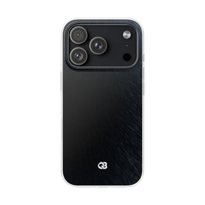 Black Lite Phone Case for iPhone - Midnight Brushed Grain