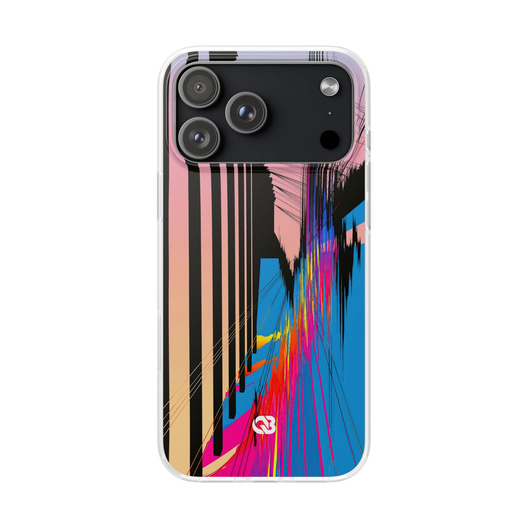 Blue Lite Phone Case for iPhone - Fractured Data Skyline