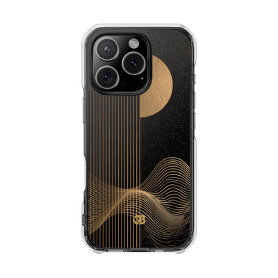 Gold Impact MagSafe Phone Case for iPhone - Gilded Obsidian Dunes