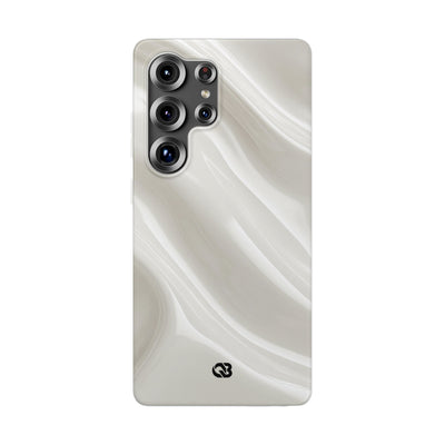 White Lite Phone Case for Samsung - Polished Ivory Wave