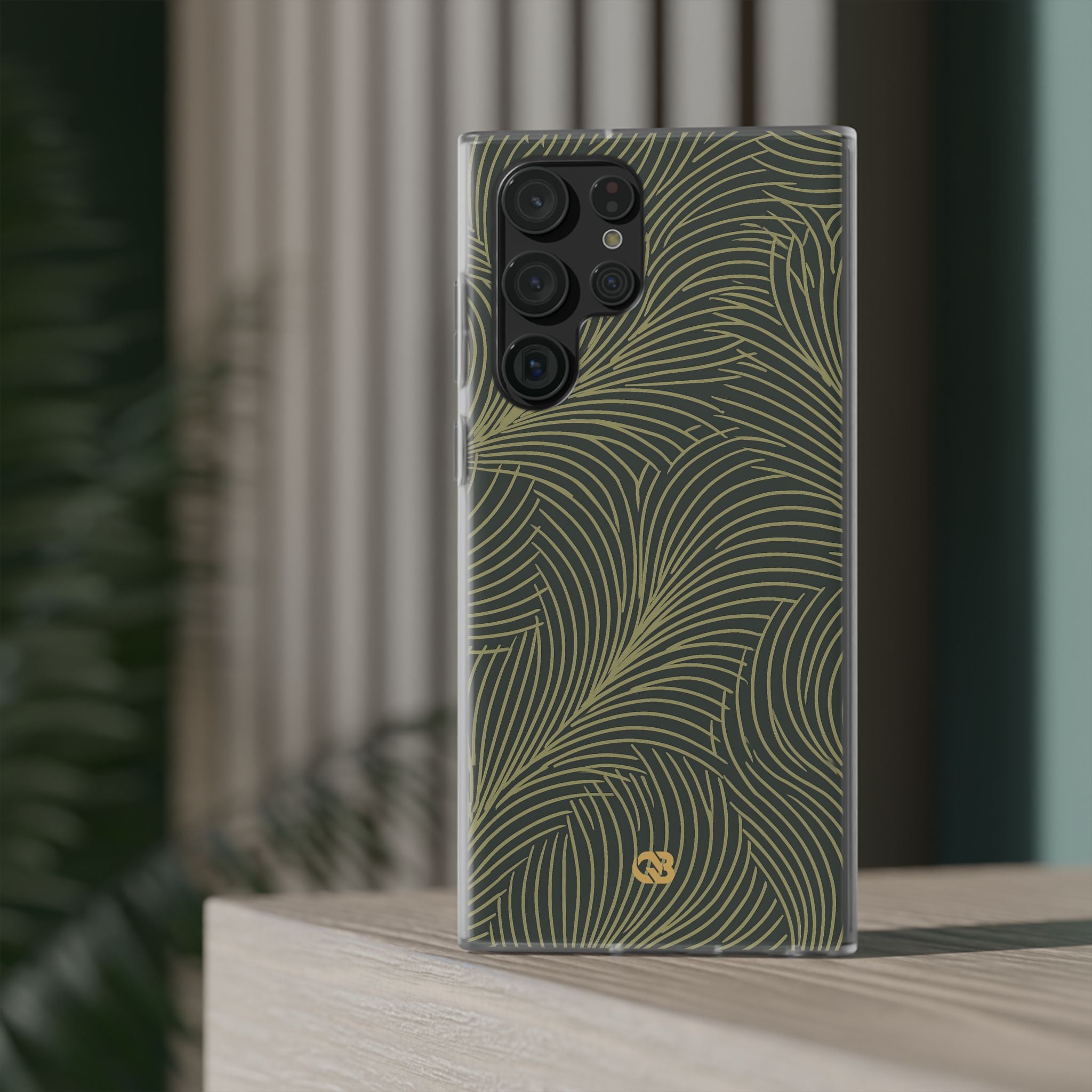 Green Lite Phone Case for Samsung - Dark Olive Plume