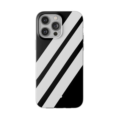 Obsidian White Bars · Soft Handyhülle für iPhone