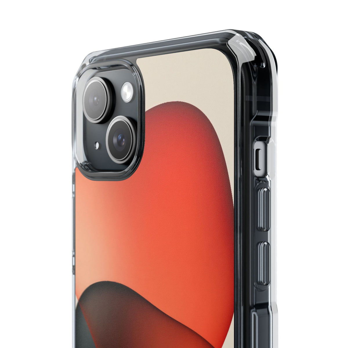 Translucent Crimson Form · Clear Impact Magnetic Phone Case for iPhone · Red