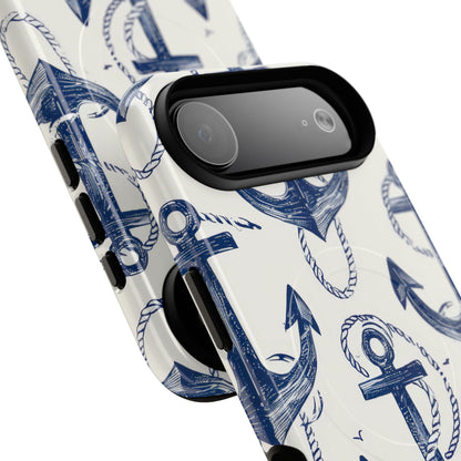 Navy Anchor Loop iPhone 17 Air Case - Tough+ - CASE•BOB
