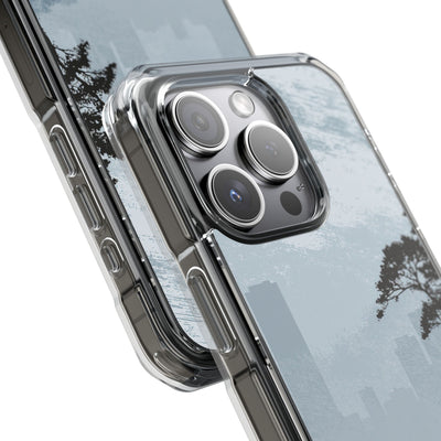 Grey Impact MagSafe Phone Case for iPhone - Steel Slate Zen