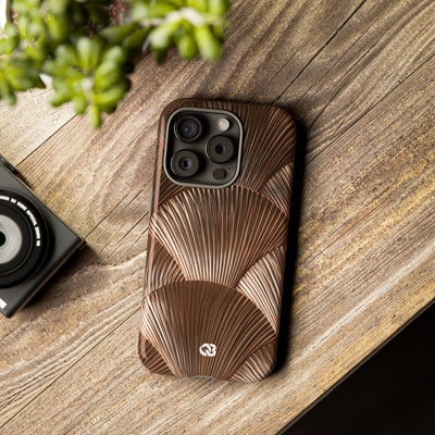 Rose Gilded Fan · Tough Phone Case for iPhone · Gold
