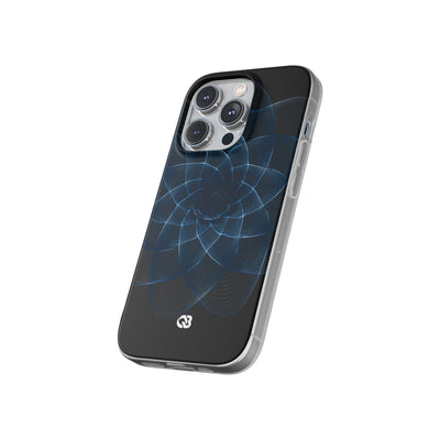 Blue Lite Phone Case for iPhone - Cobalt Geometric Bloom
