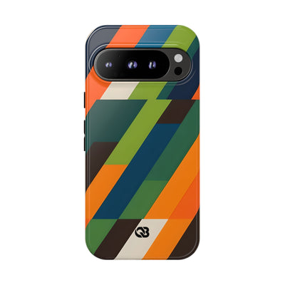 Angled Retro Mosaic · Tough Handyhülle für Google Pixel