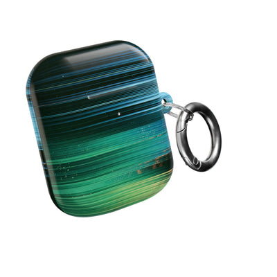 Digital Shoreline Drift · Hard Case for AirPods & AirPods Pro · Teal