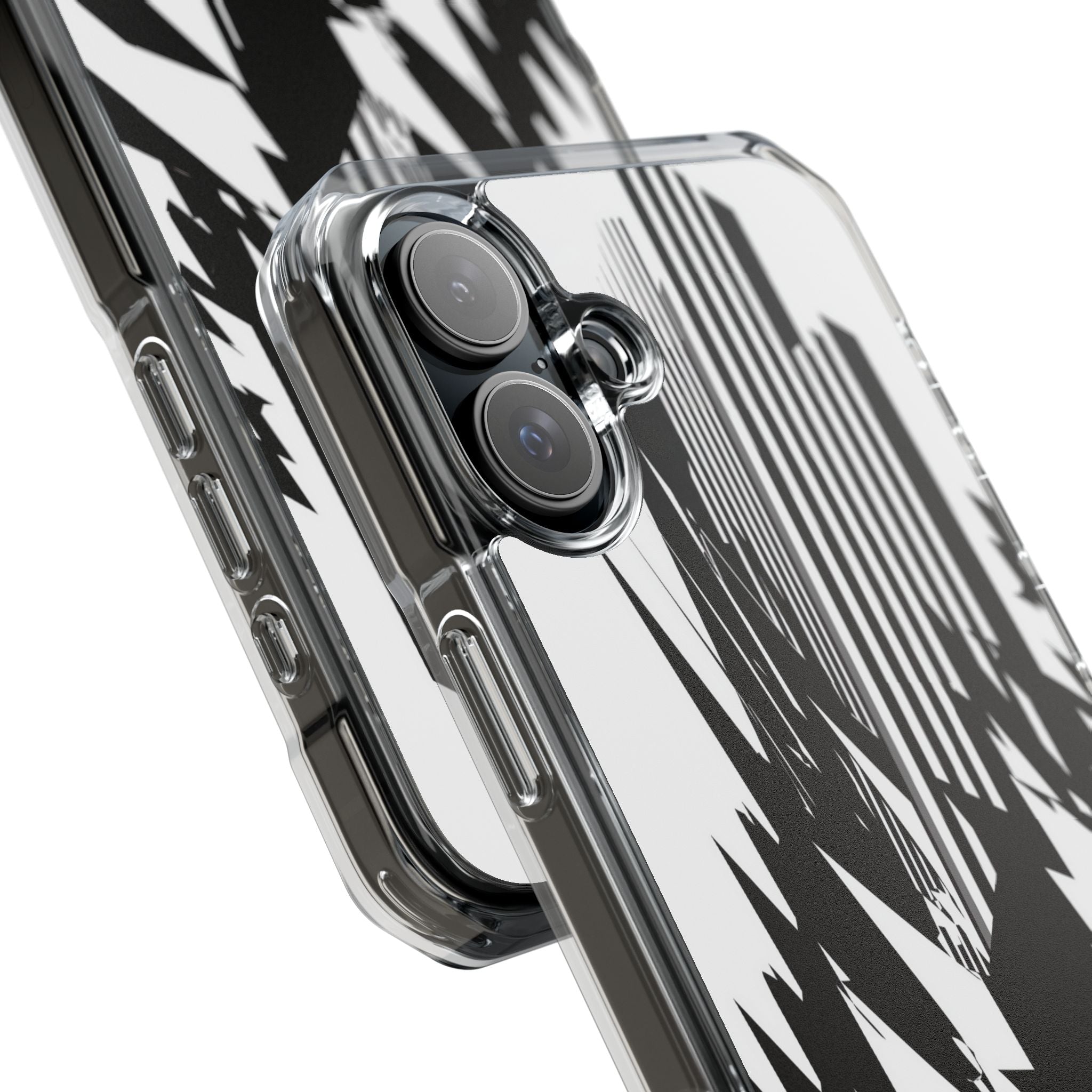 White Impact MagSafe Phone Case for iPhone - Shattered Vector Spire