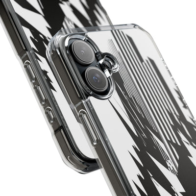 White Impact MagSafe Phone Case for iPhone - Shattered Vector Spire