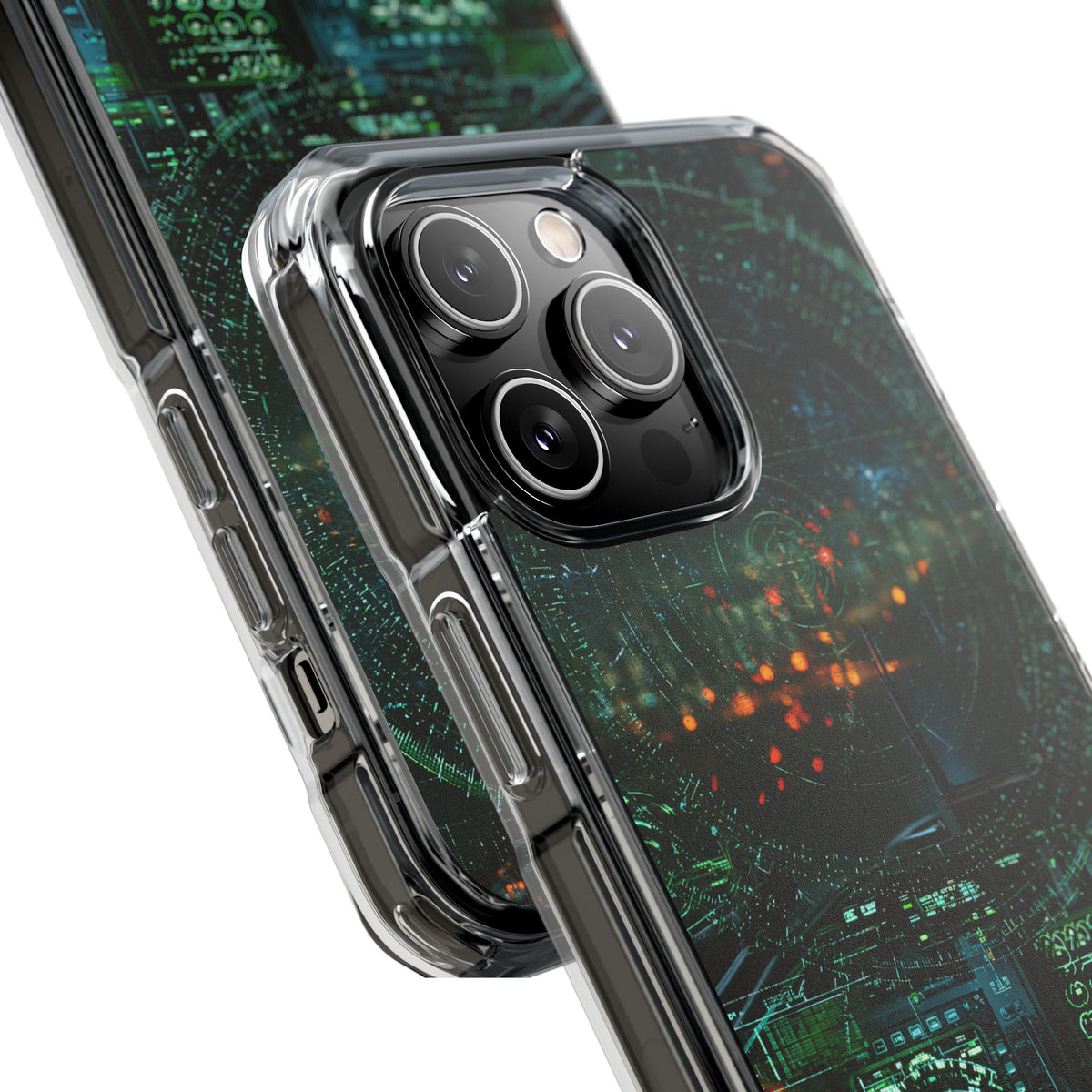 Tactical Avionics HUD · Clear Impact Magnetic Phone Case for iPhone · Green