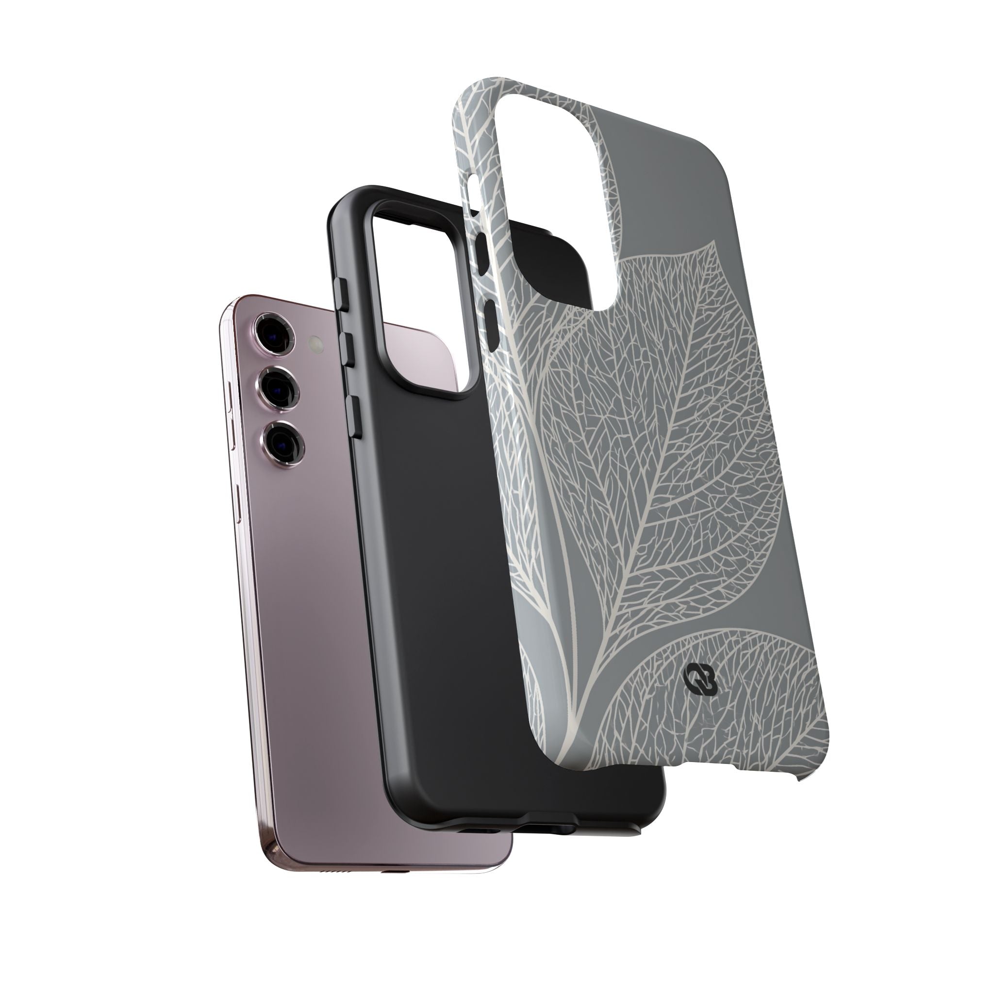 Grey Tough Phone Case for Samsung - Frosted Ash Veins