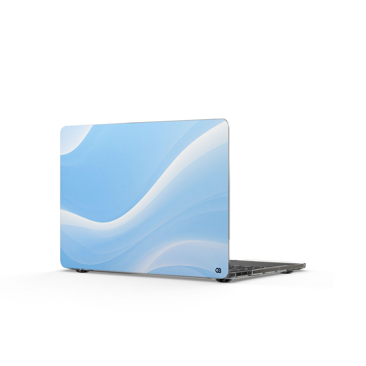 Glacial Contour Flow · Clear Hard Case for MacBook · Blue