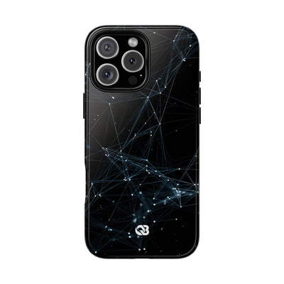 Black Tough Phone Case for iPhone - Arctic Neural Mesh