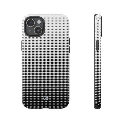 Black Tough Phone Case for iPhone - Obsidian Halftone Flux