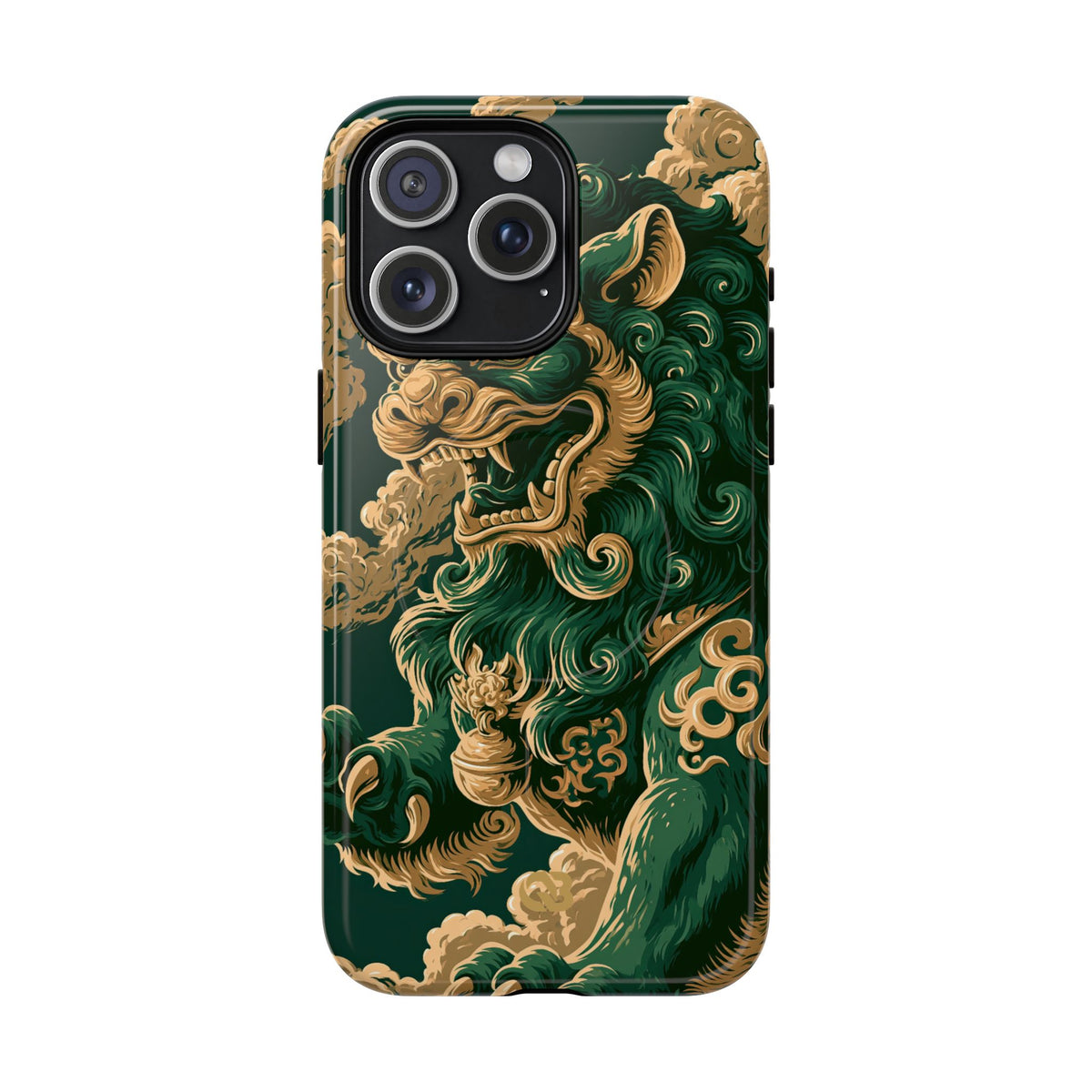 Imperial Guardian Lion · Tough 2.0 Magnetic Phone Case for iPhone · Green