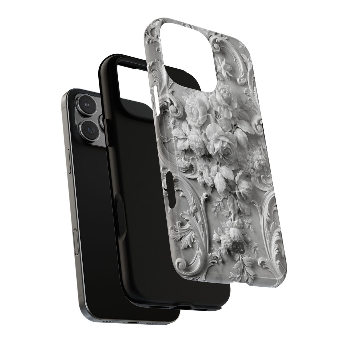 Rococo Marble Rose · Tough 2.0 Magnetic Phone Case for iPhone · White