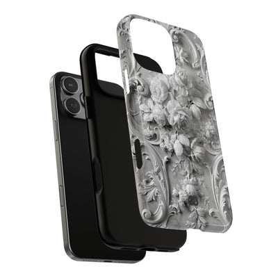 Rococo Marble Rose · Tough 2.0 Magnetic Phone Case for iPhone · White