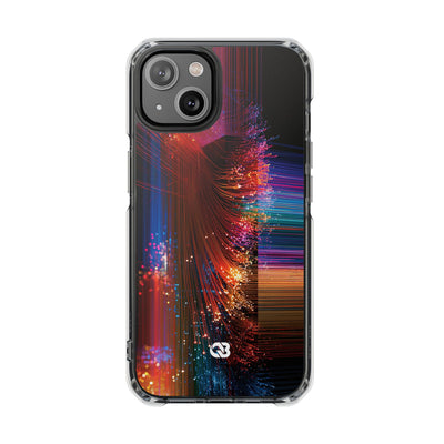 Black Impact MagSafe Phone Case for iPhone - Cyber Optic Streak