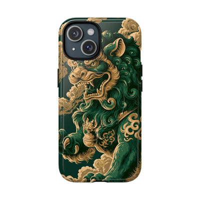 Imperial Guardian Lion · Tough 2.0 Magnetic Phone Case for iPhone · Green