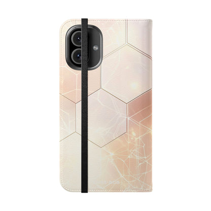 Hexagon Glow - iPhone 16 Plus Case - Portemonnee