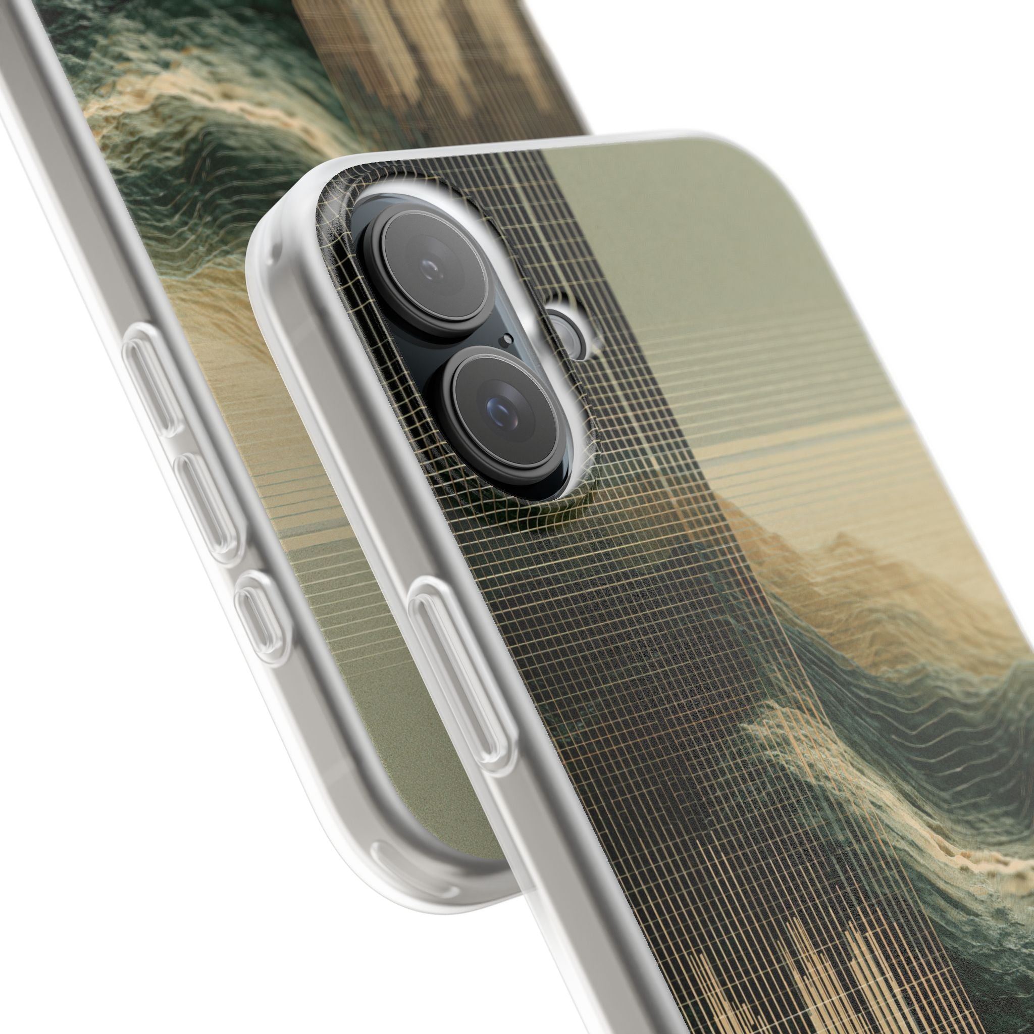 Beige Lite Phone Case for iPhone - Veridian Data Ridge