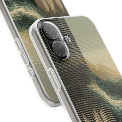 Beige Lite Phone Case for iPhone - Veridian Data Ridge